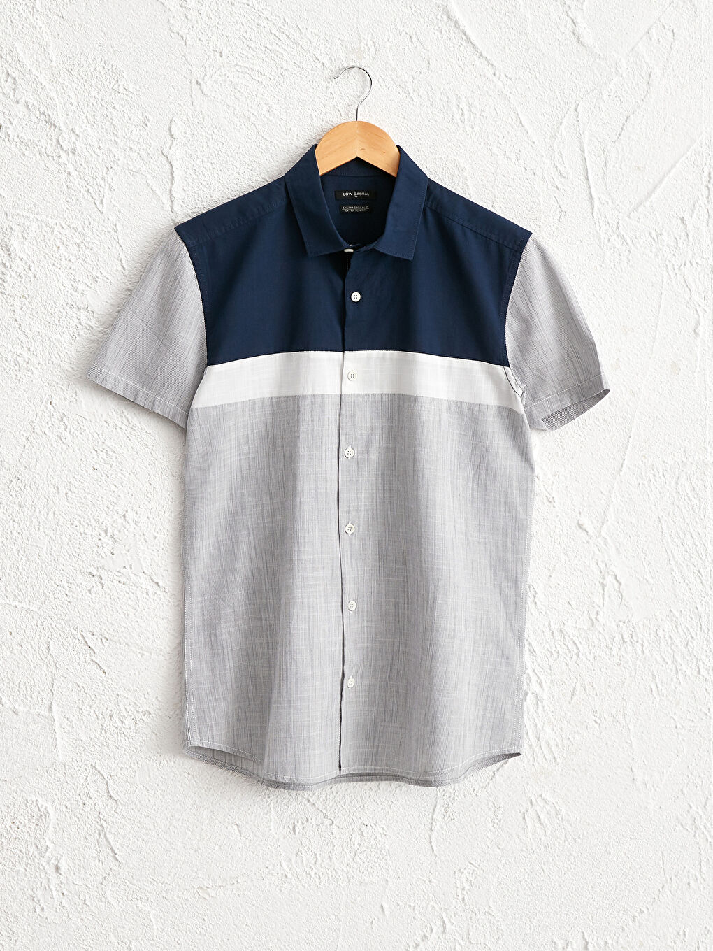 Экстра узкий крой рубашка с коротким рукавом из поплина