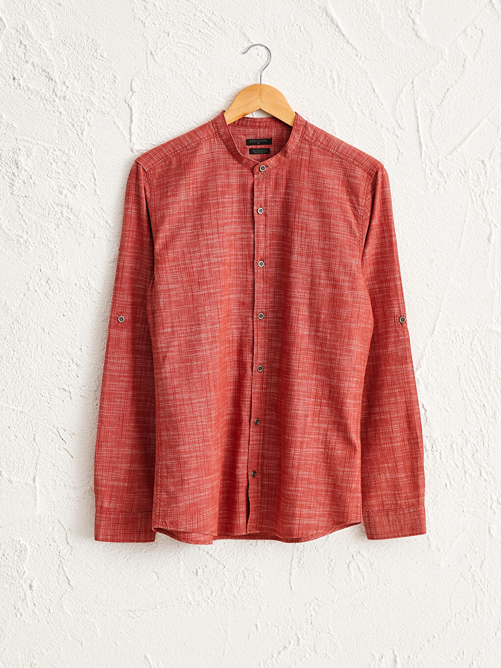 XSIDE Ekstra Slim Fit Košulja sa Okruglim Okovratnikom od Poplina -0SA547Z8-E4G