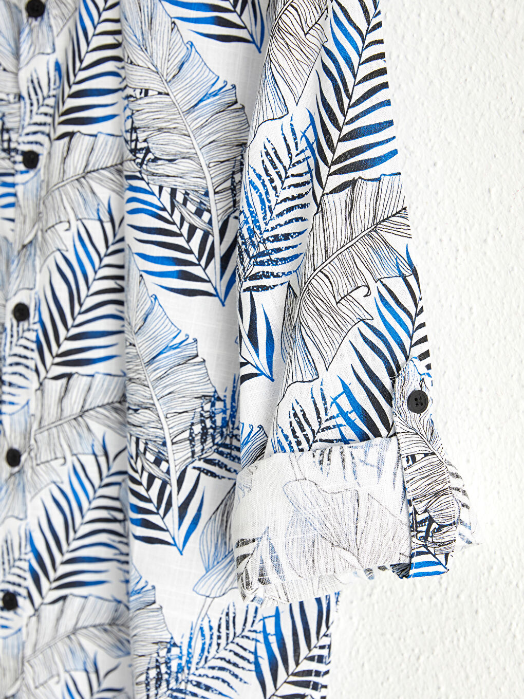 Extra Slim Fit Printed Short Sleeve Poplin Shirt-3