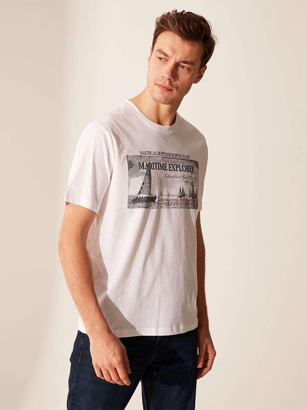 تيشيرت أبيض رجل-1