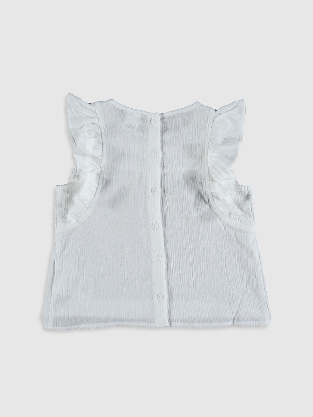 Ekru Kız Bebek Pamuklu Bluz-1