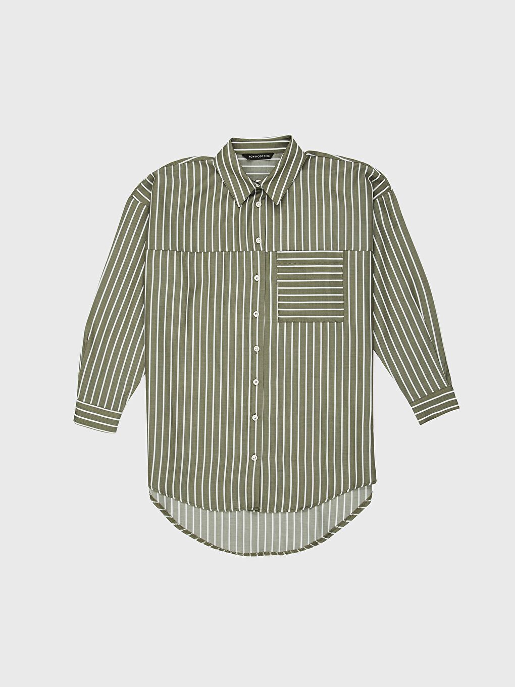 Tunique Oversize à Col Chemise et Manches Longues pour Femmes-1