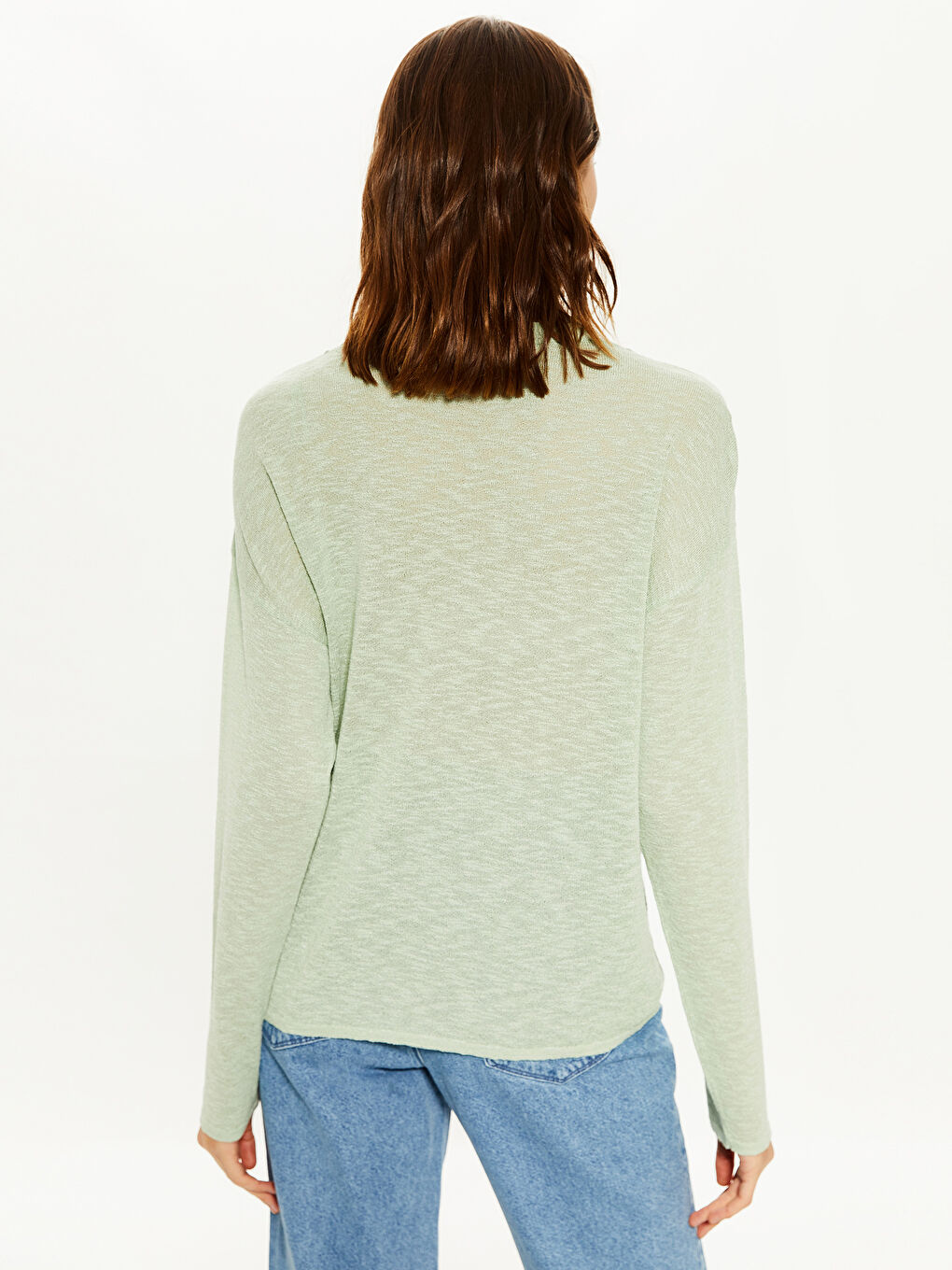 V Neck Long Sleeve Women's Knitwear Cardigan-3