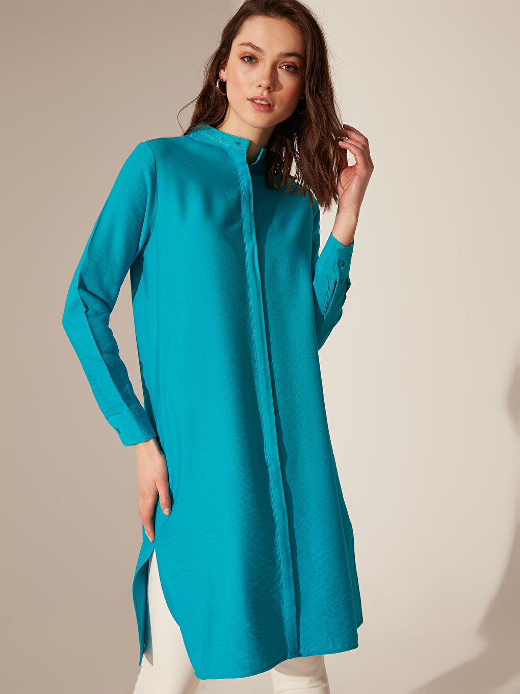 Koyu Turkuaz Tunik