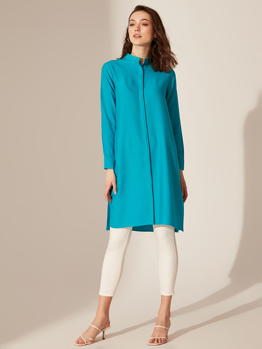 Koyu Turkuaz Tunik-1