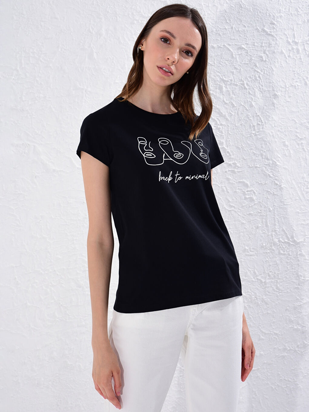 Футболка из хлопка с принтом