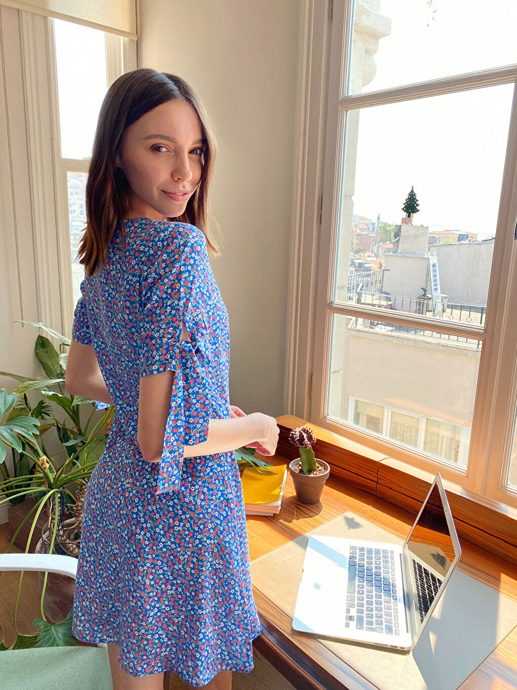 Floral Viscose Dress-3