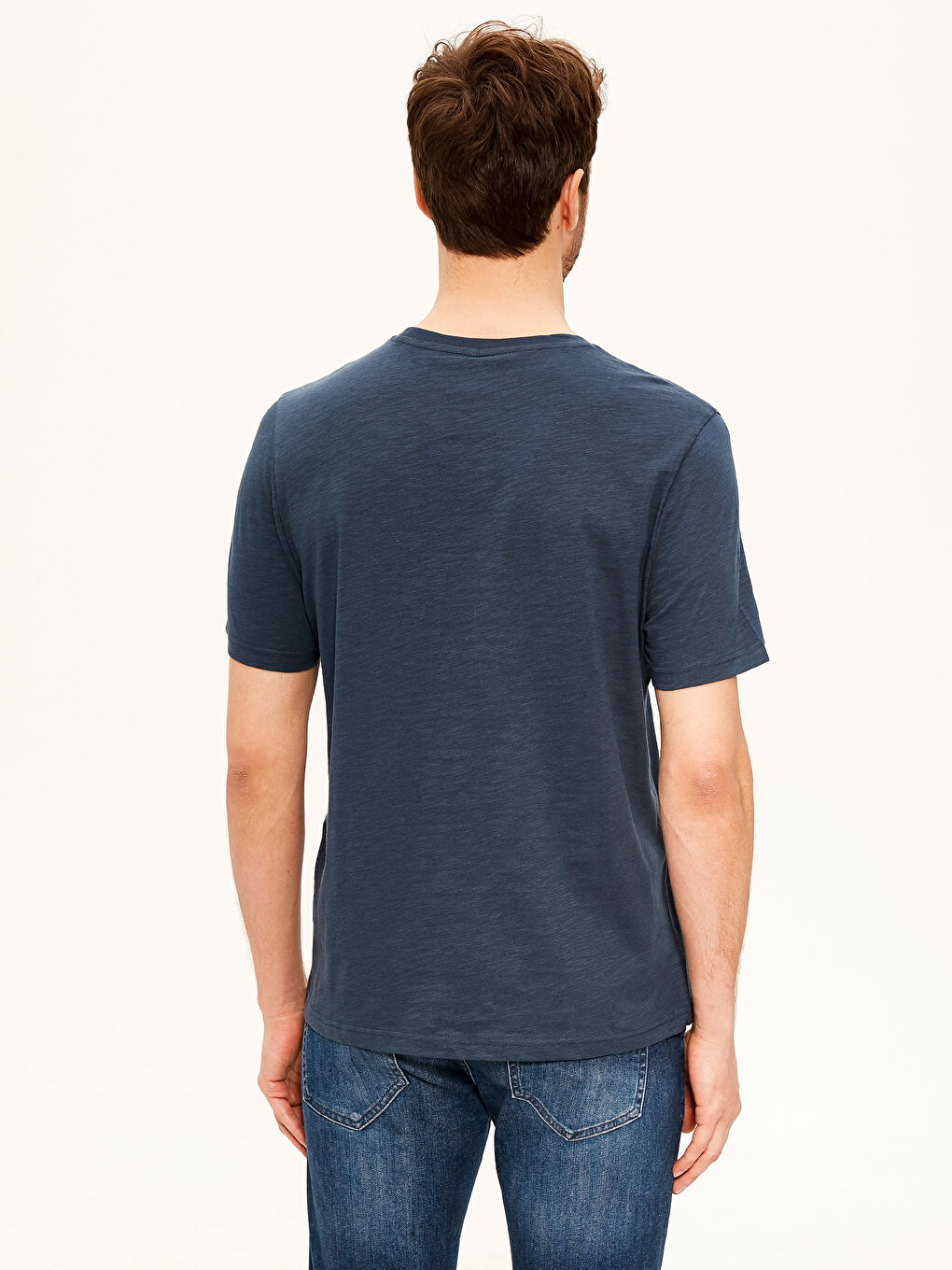 Мужчины Синий Футболка-3
