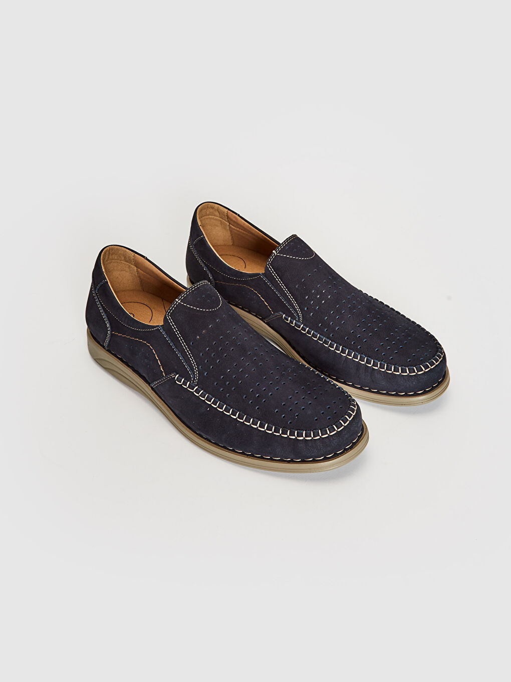 Lacivert Erkek Hakiki Deri Loafer Ayakkabı
