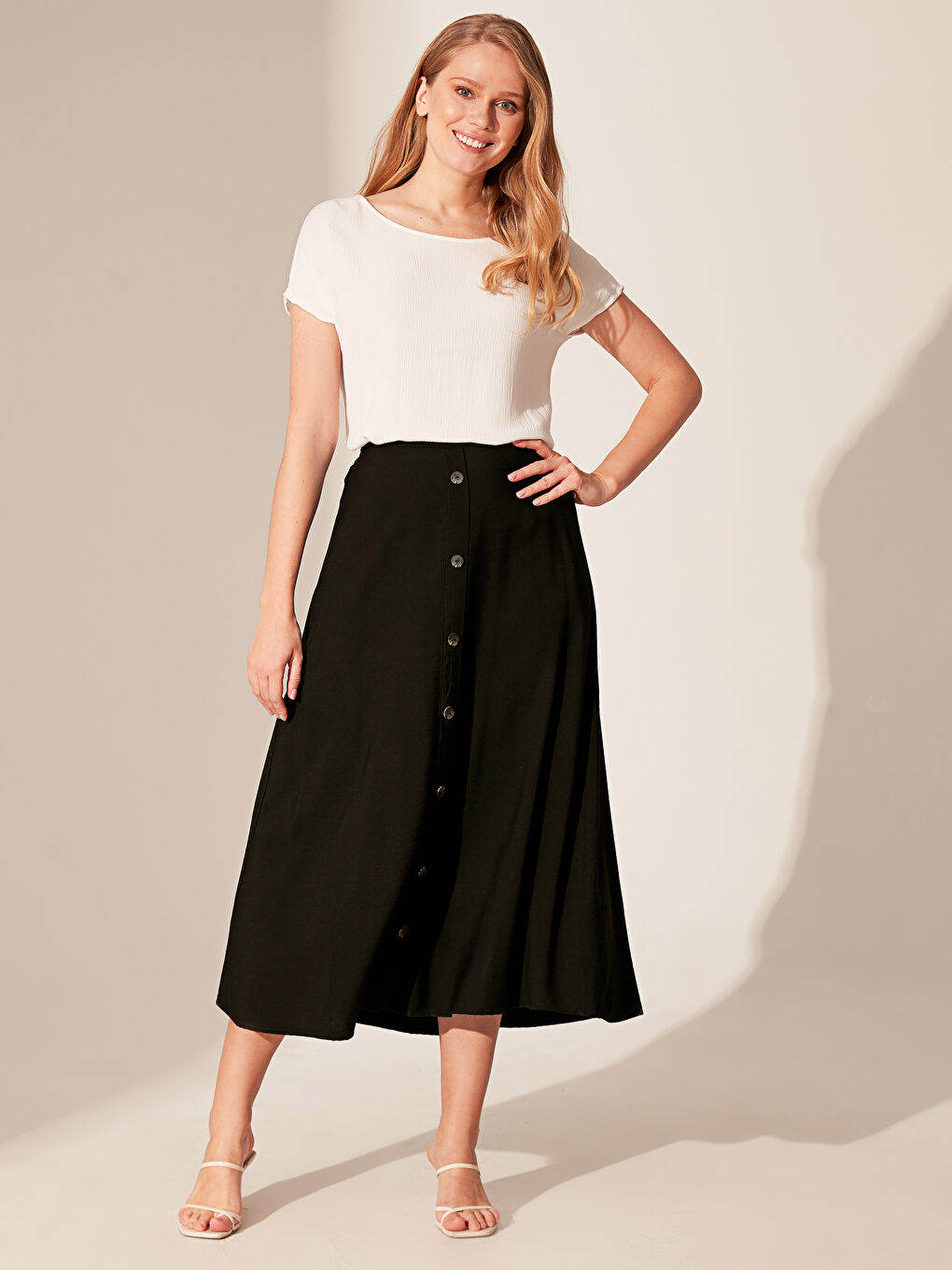 Jupe Gabardine Coupe Confortable pour Femmes