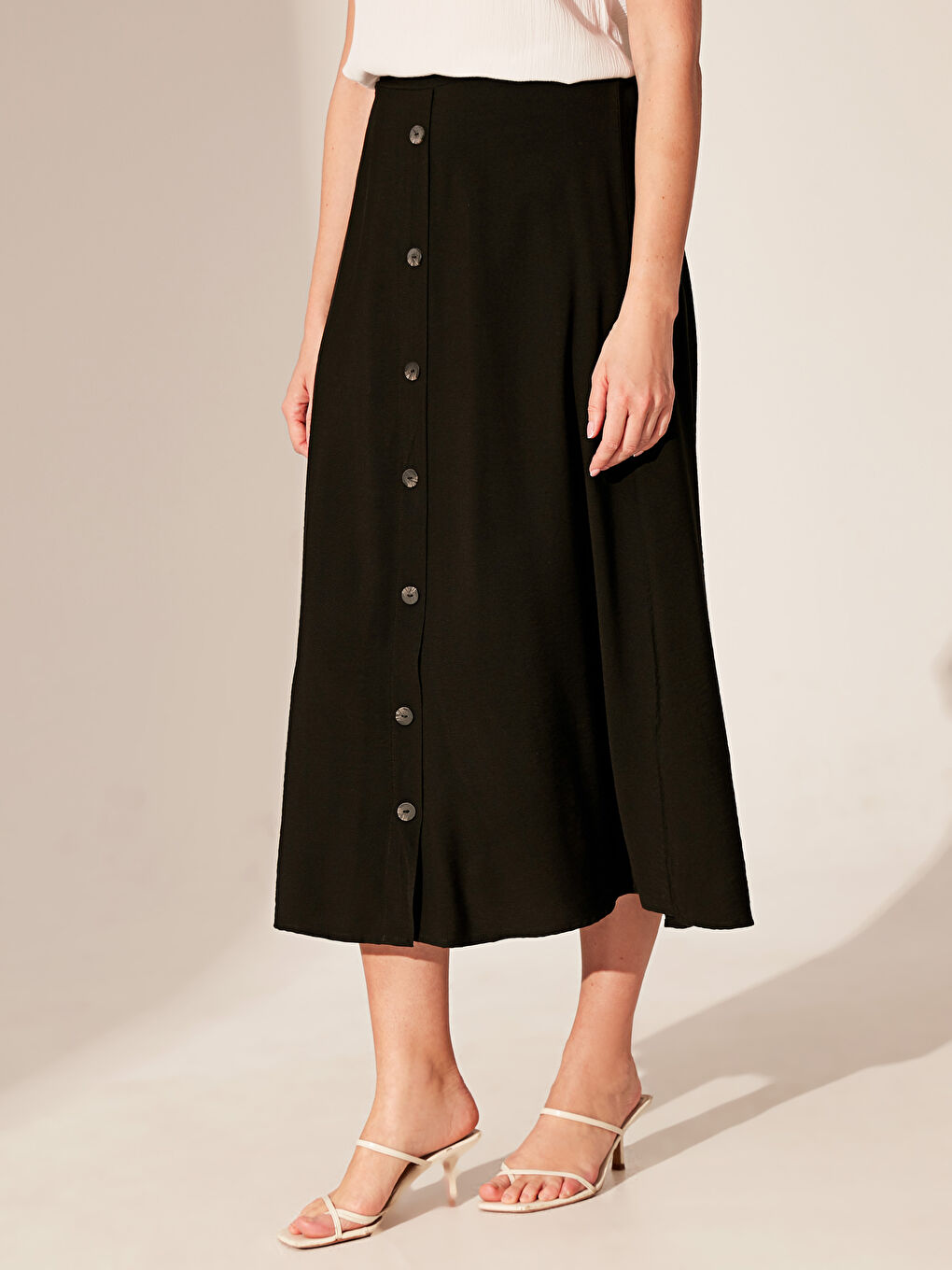 Jupe Gabardine Coupe Confortable pour Femmes-2