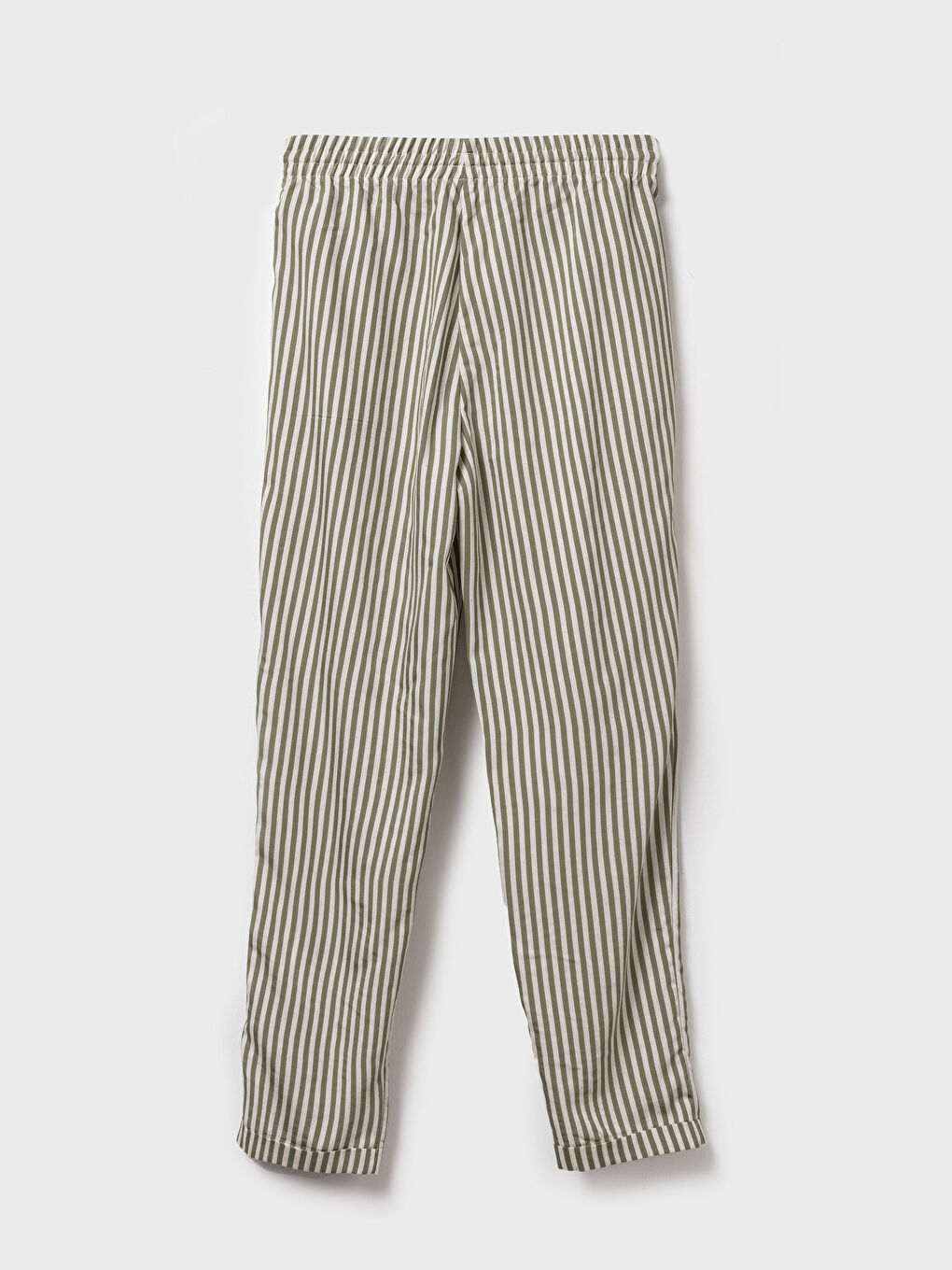 Haki Mom Fit Kadın Pantolon-1