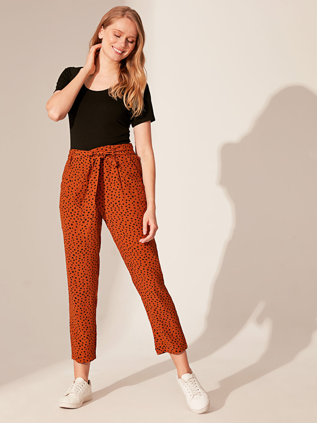 Belted Waist Maroken Trousers