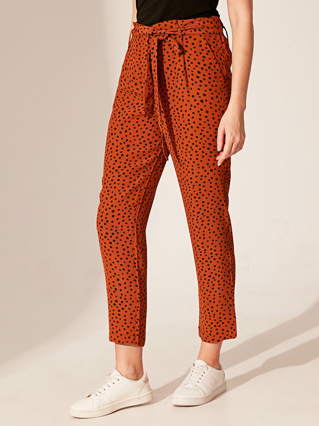 Belted Waist Maroken Trousers-2