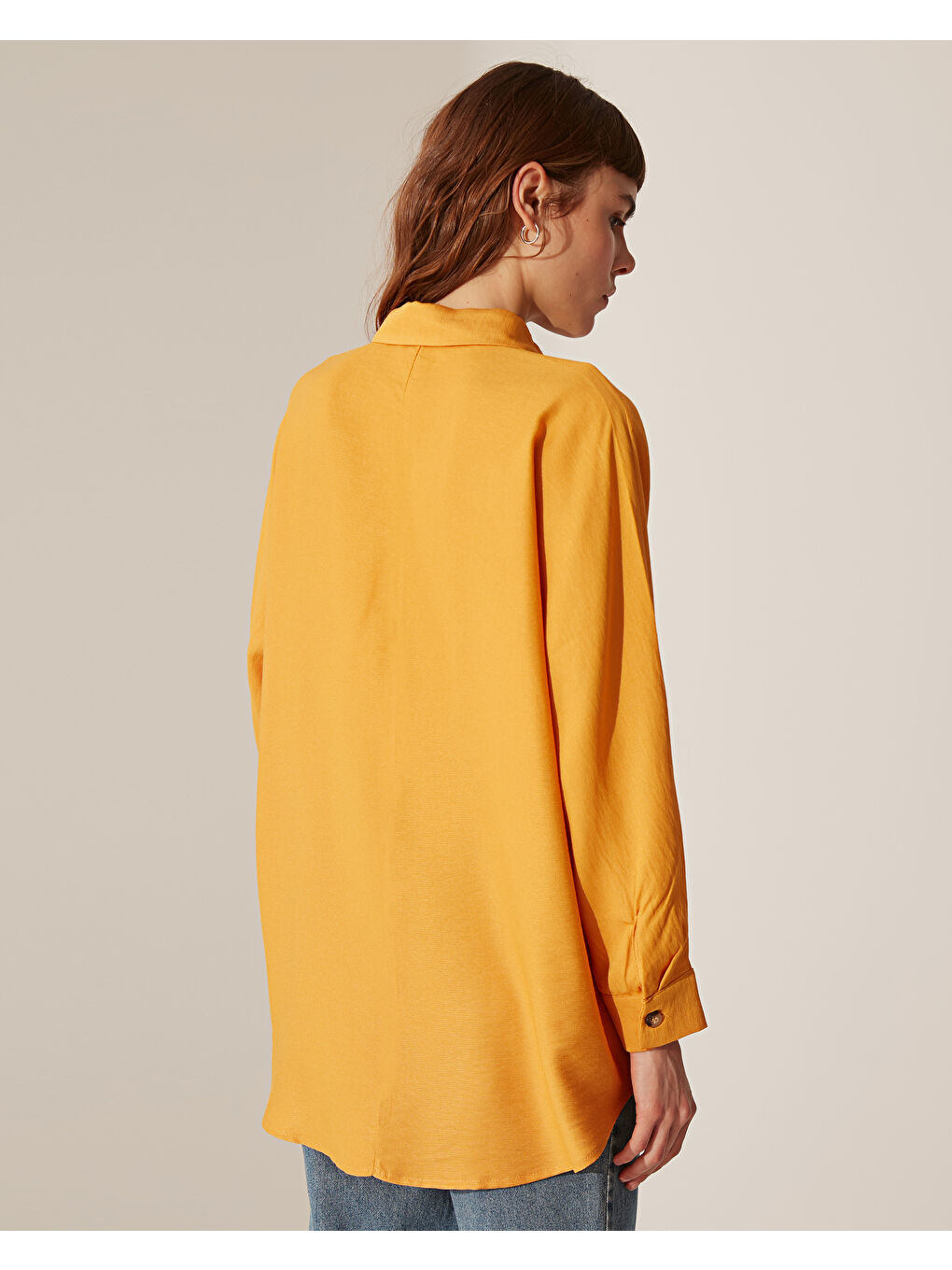 Рубашка Женская Свободного Кроя С Длинным Рукавом-3