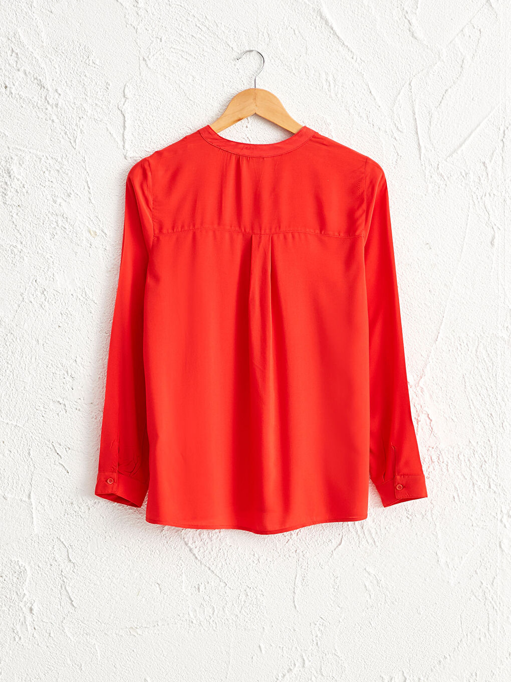 Standard Fit Long Sleeve Women's Straight Viscose Blouse-1