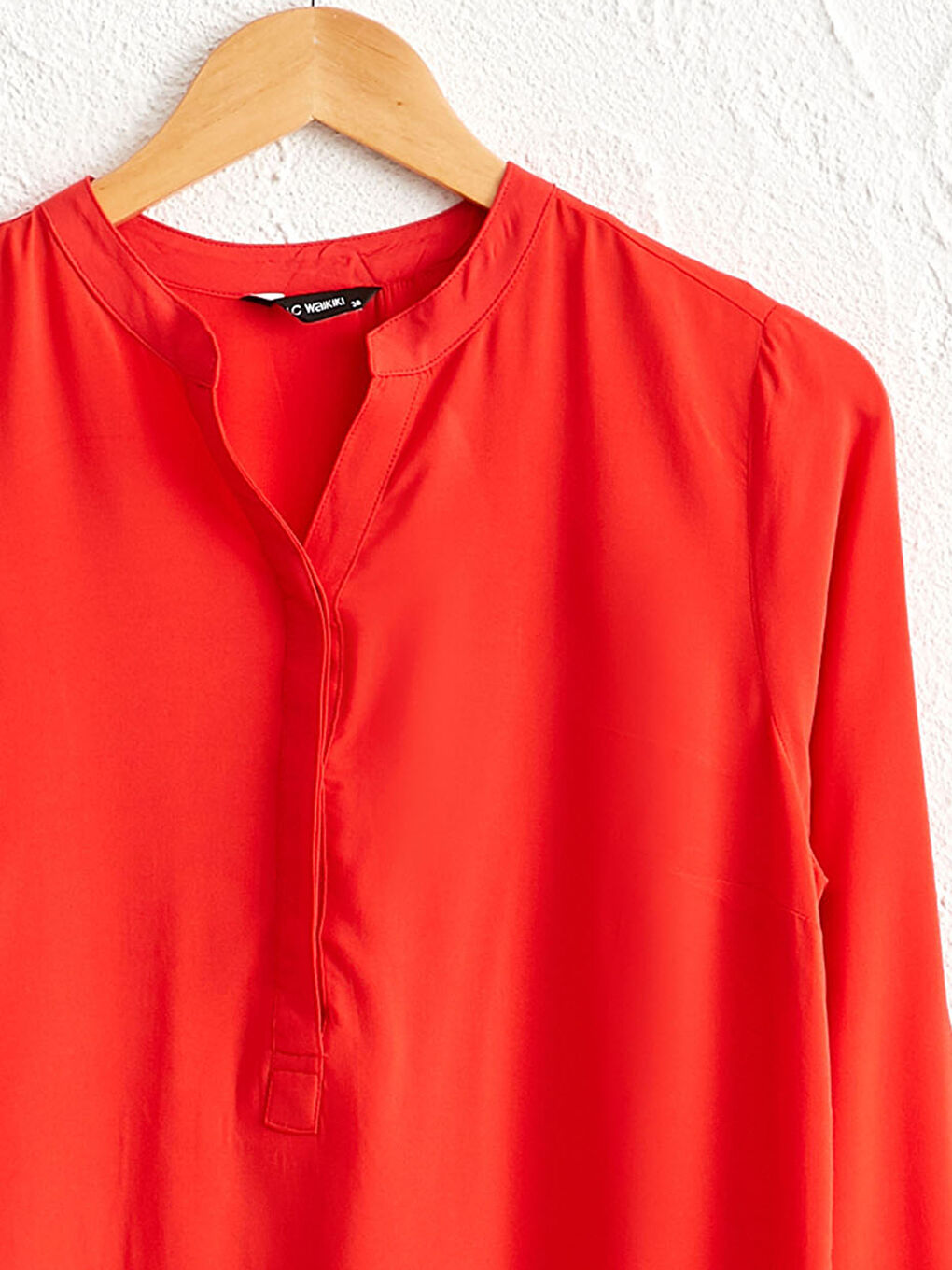 Standard Fit Long Sleeve Women's Straight Viscose Blouse-2