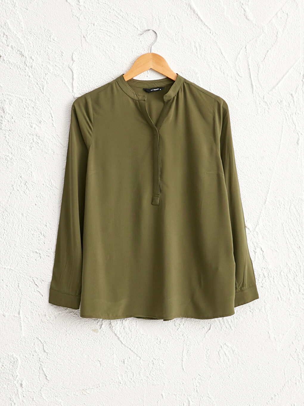 Standard Fit Long Sleeve Women's Straight Viscose Blouse