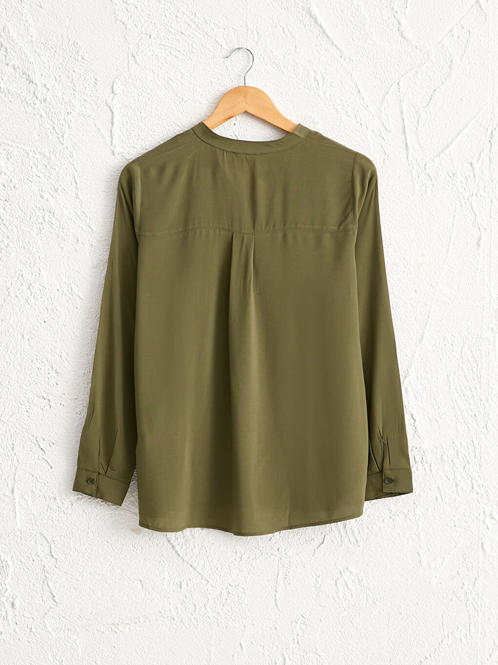 Standard Fit Long Sleeve Women's Straight Viscose Blouse-1