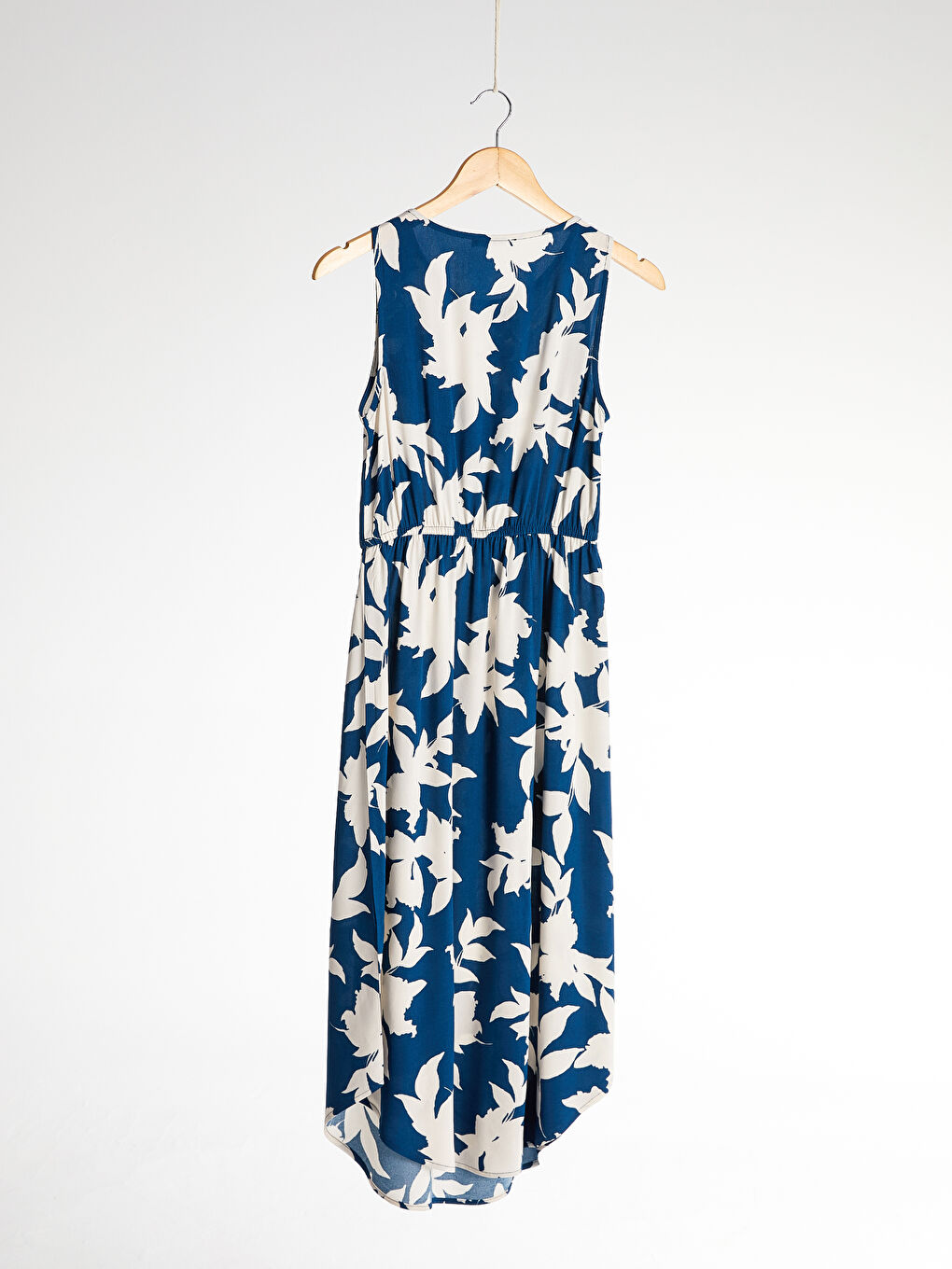 Lacivert Kadın Standart Fit Kolsuz Elbise-2