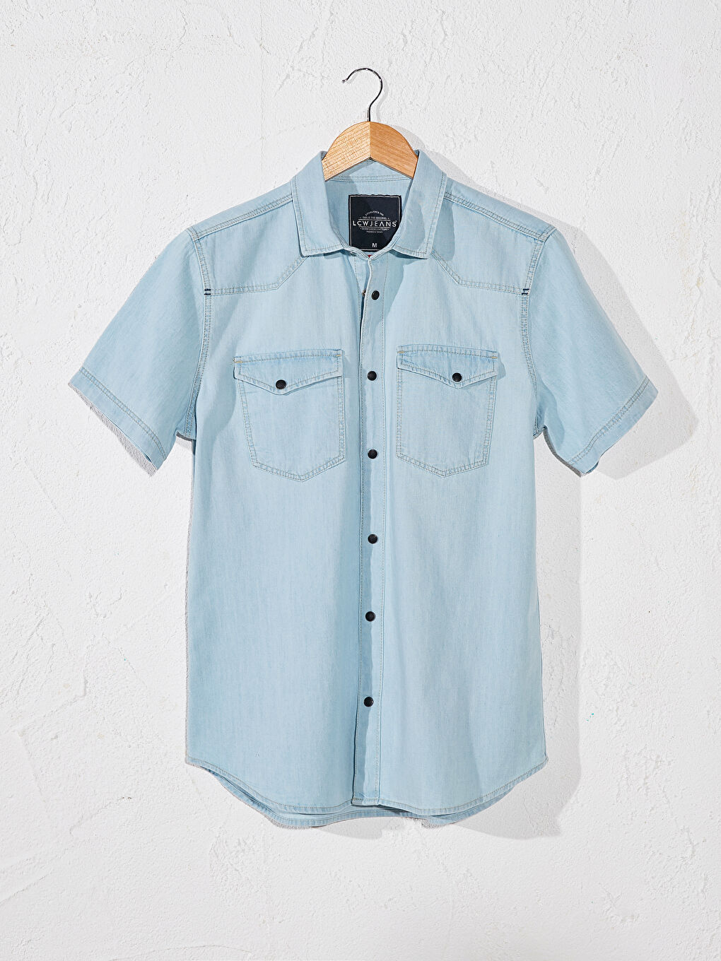 İndigo Erkek Jean Gömlek