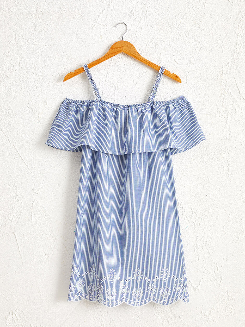 Lacivert Standart Fit Kolsuz Poplin Kadın Elbise-8