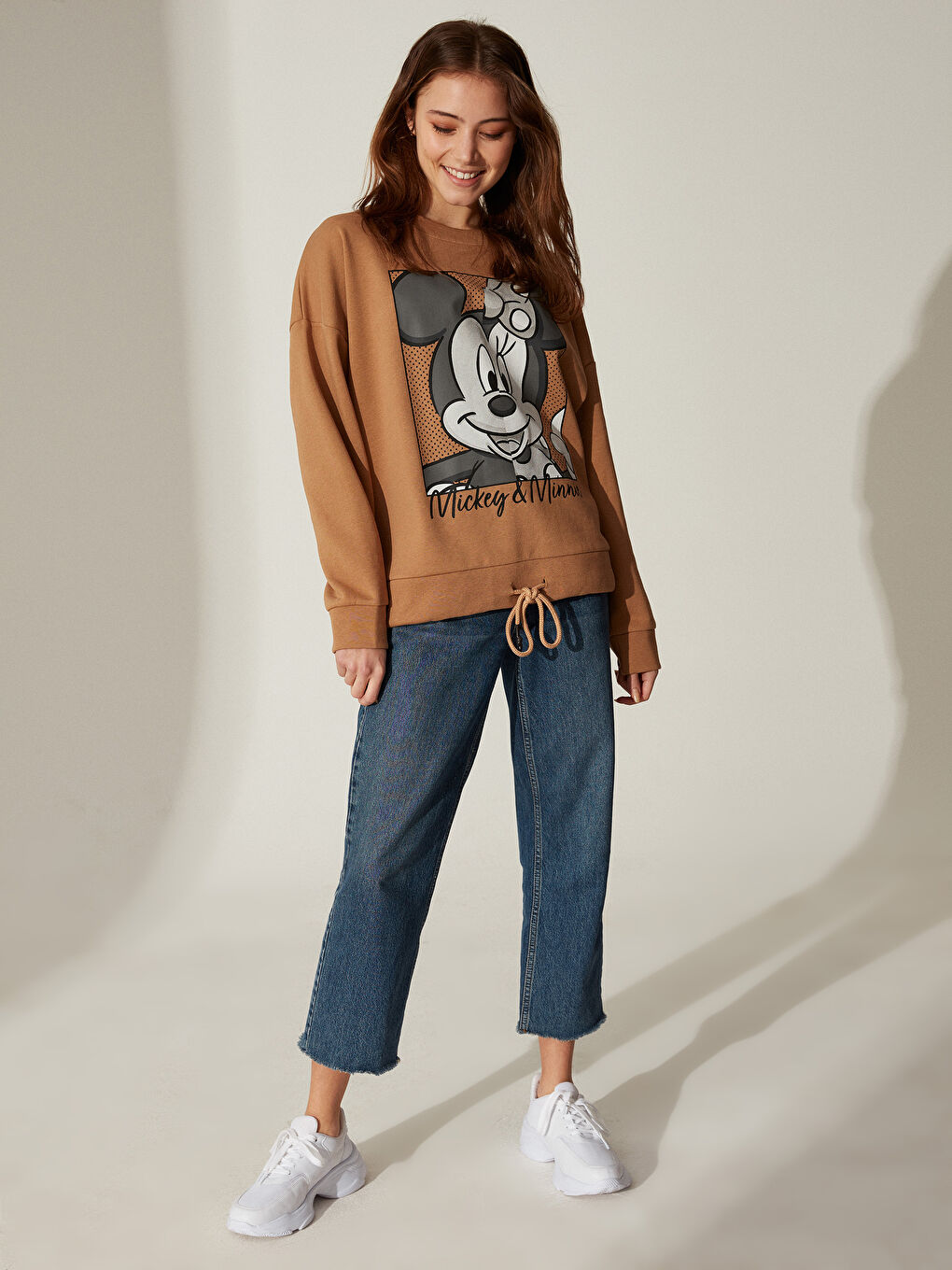 Свитшот с круглым вырезом и длинным рукавом для женщин-2