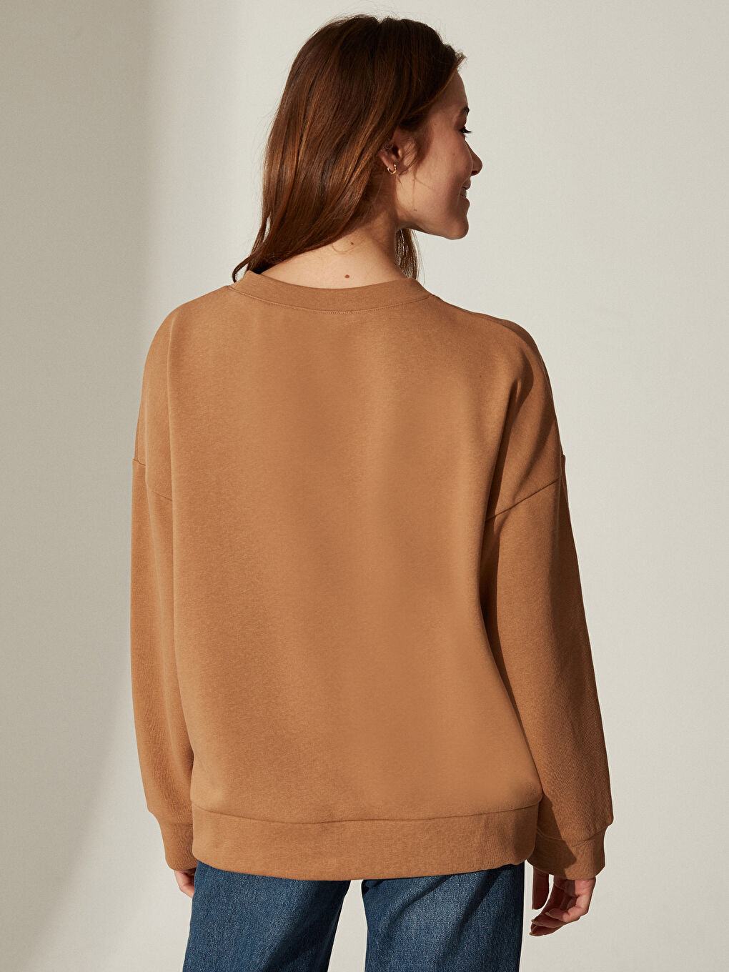 Свитшот с круглым вырезом и длинным рукавом для женщин-3