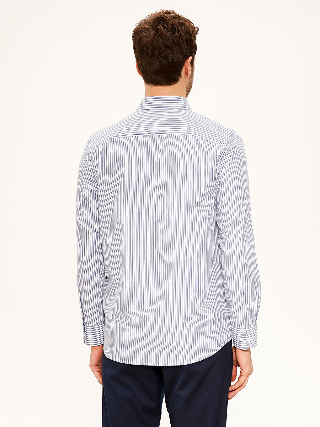 Mavi Poplin Erkek Gömlek-2