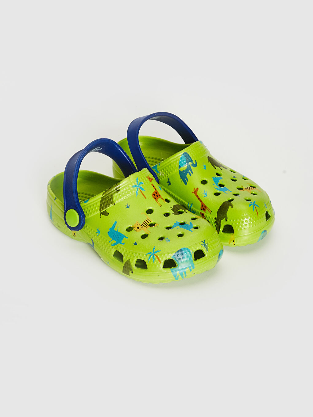 Yeşil Erkek Bebek Baskılı Plaj Sandaleti