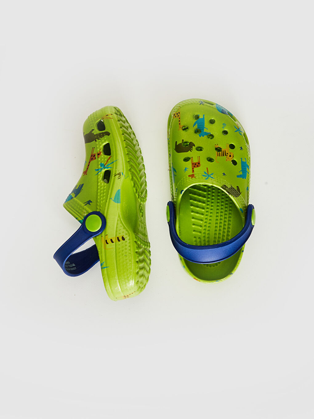 Yeşil Erkek Bebek Baskılı Plaj Sandaleti-1