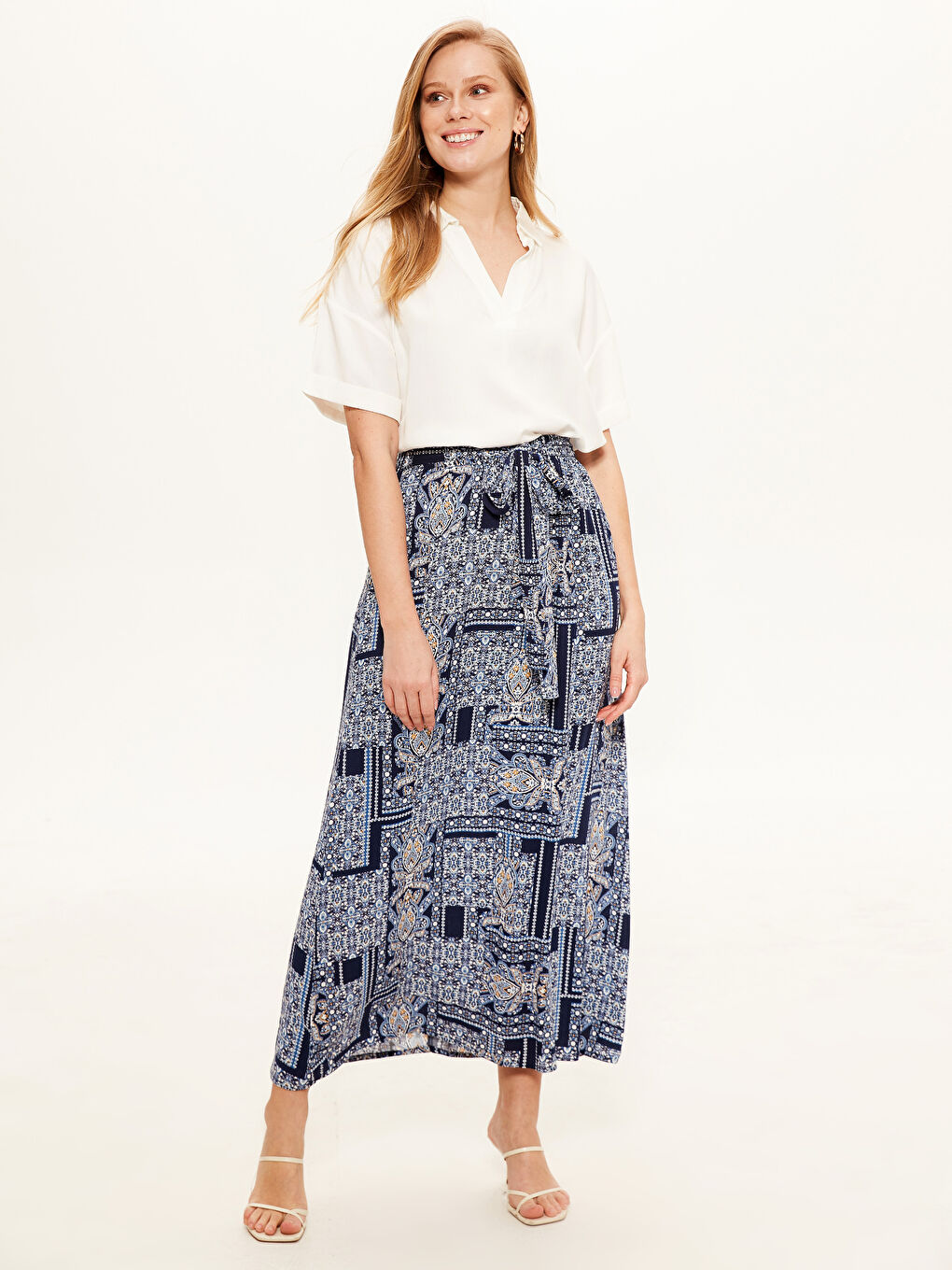 Jupe Froissée Coupe Standard pour Femmes-1