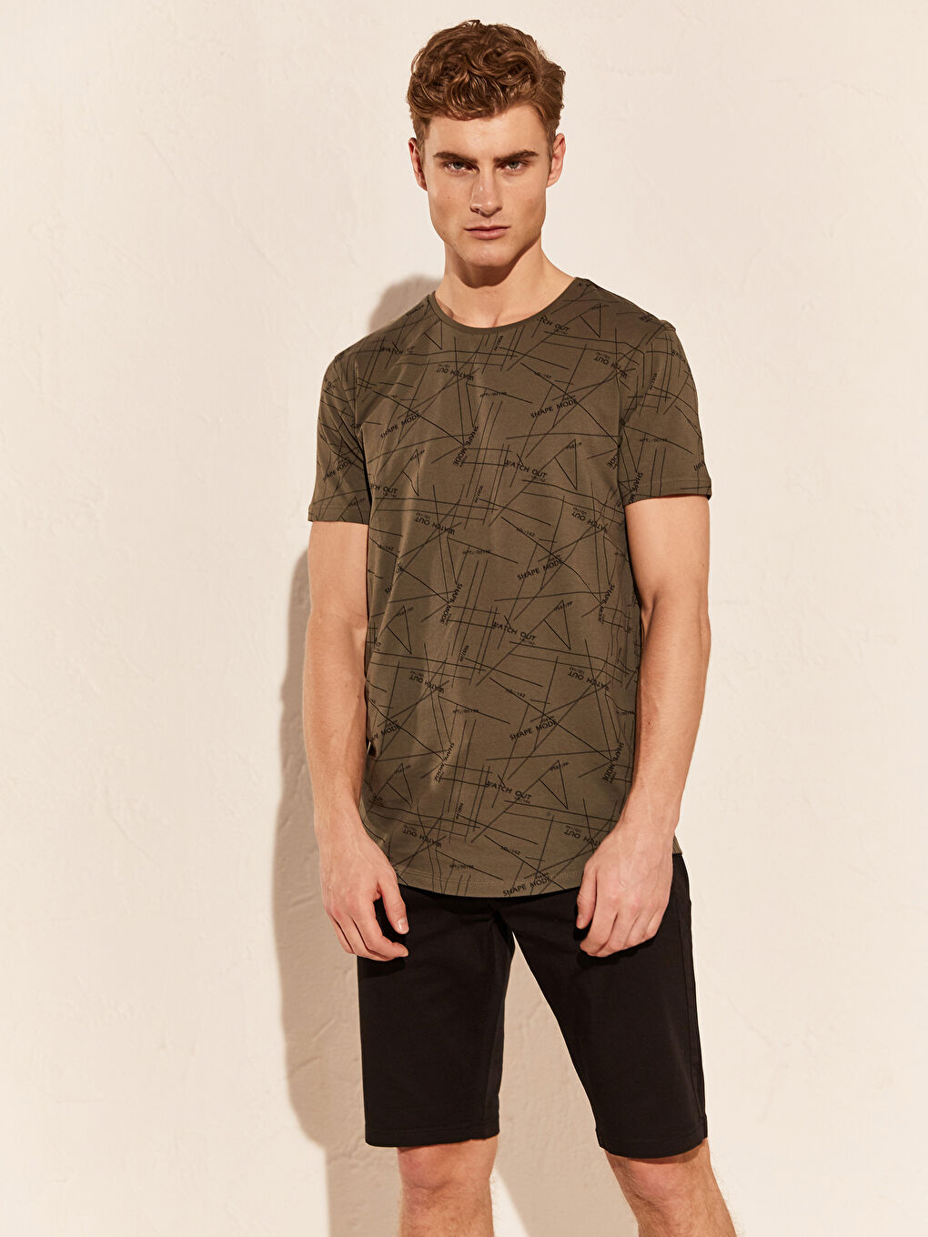 Haki Penye Erkek Tişört