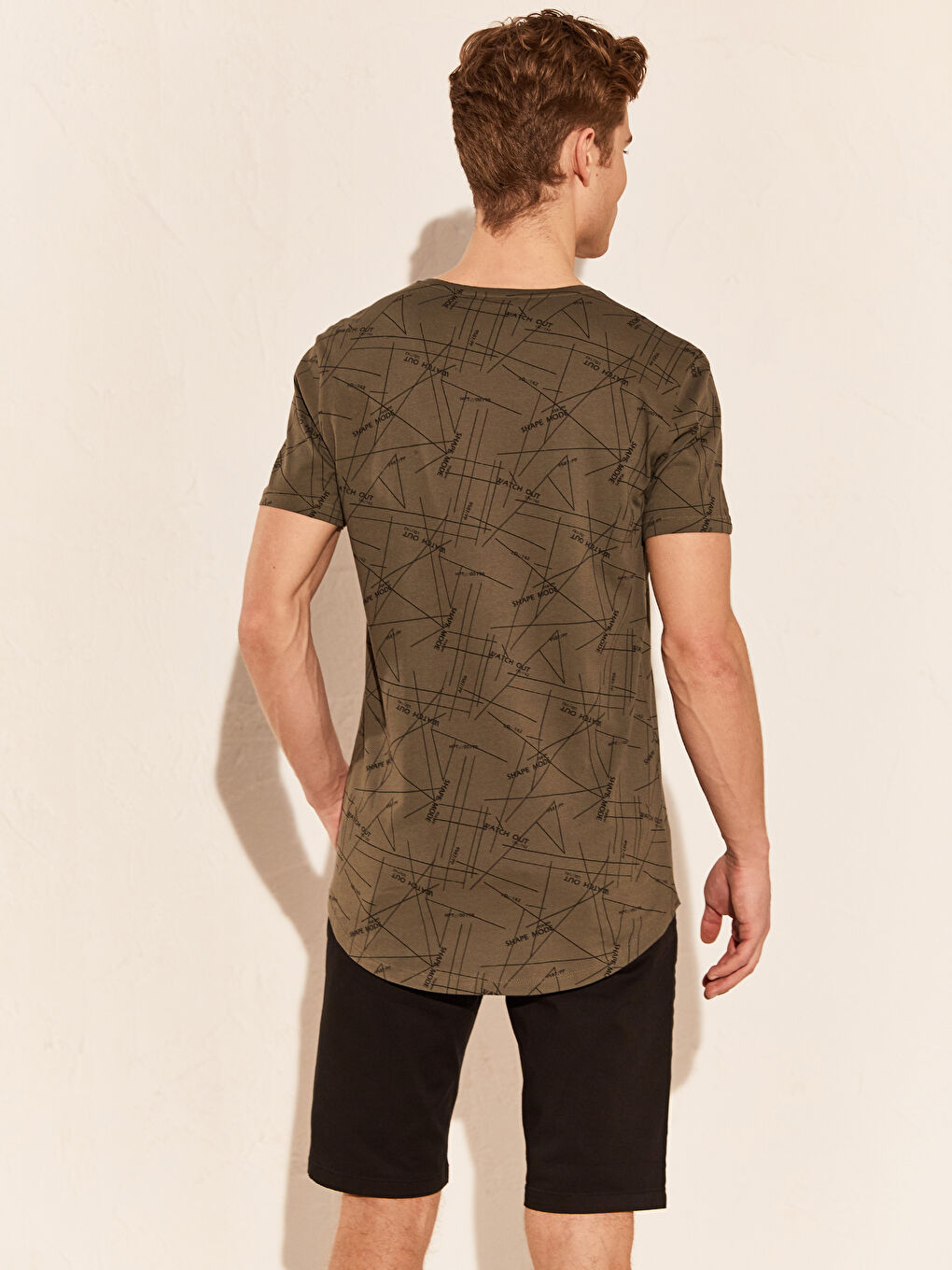 Haki Penye Erkek Tişört-2