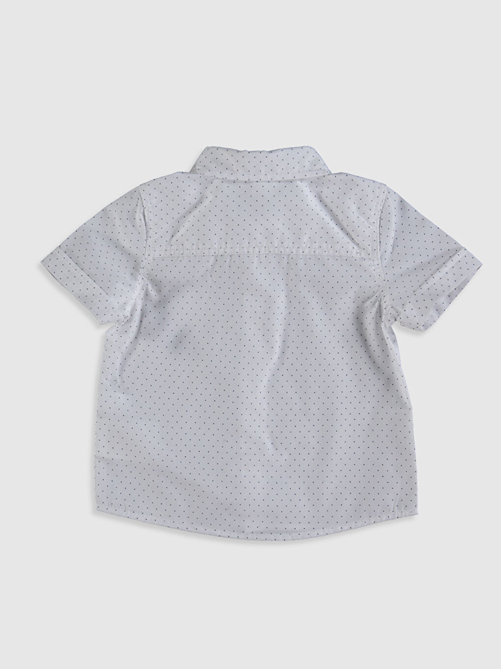 Beyaz Erkek Bebek Baskılı Gömlek-1