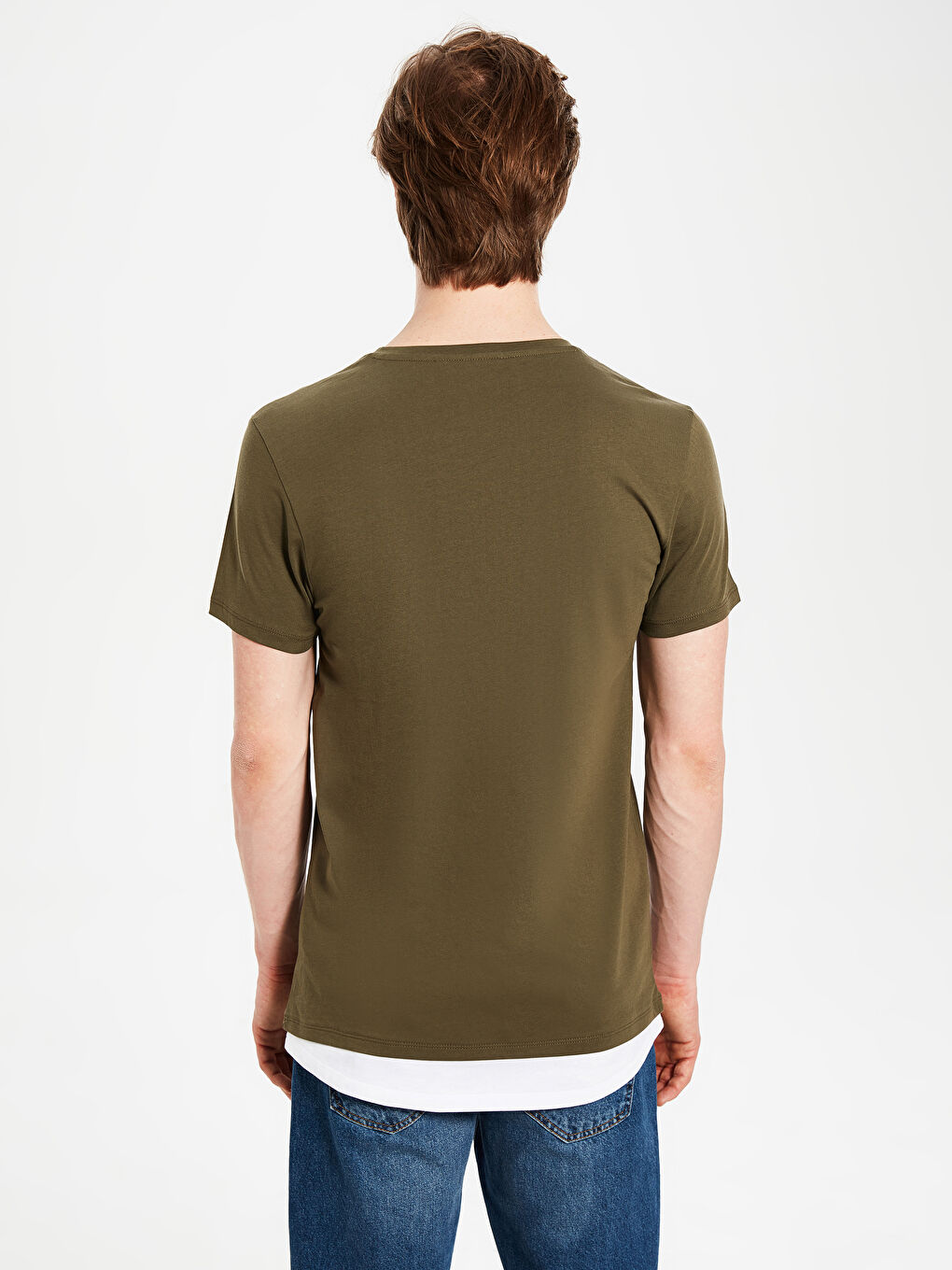 Футболка из чесаного хлопка для мужчин-2