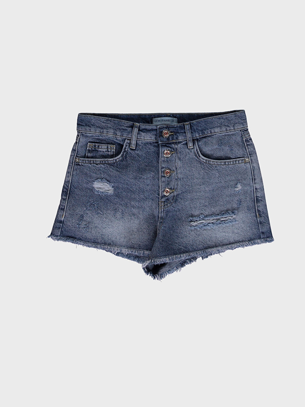 İndigo Kadın Jean Şort-1