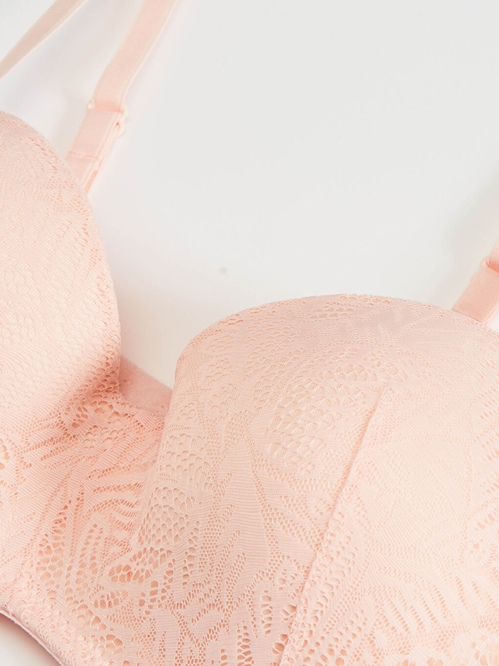Pembe Dantelli Straplez Sütyen-1