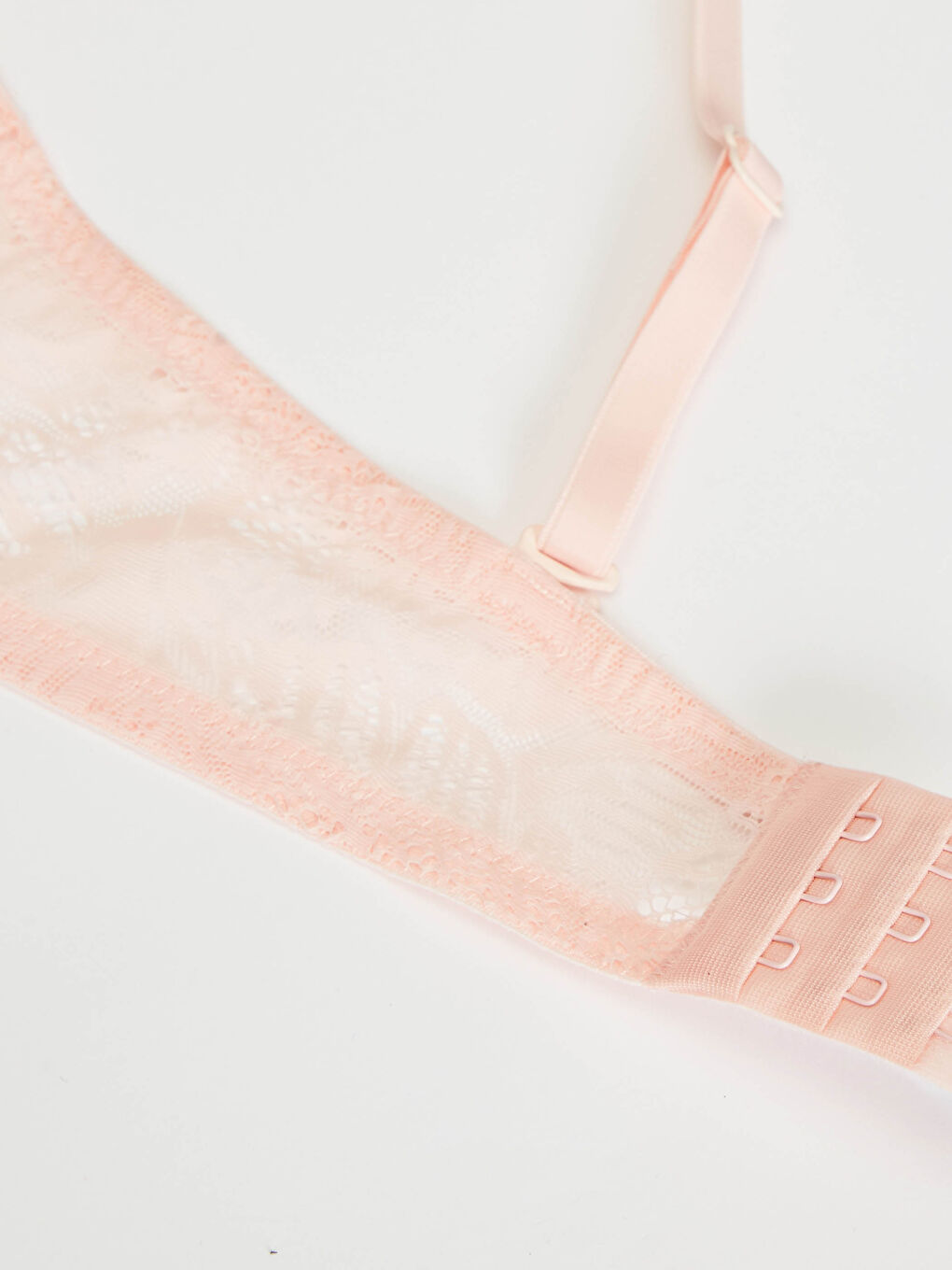 Pembe Dantelli Straplez Sütyen-2