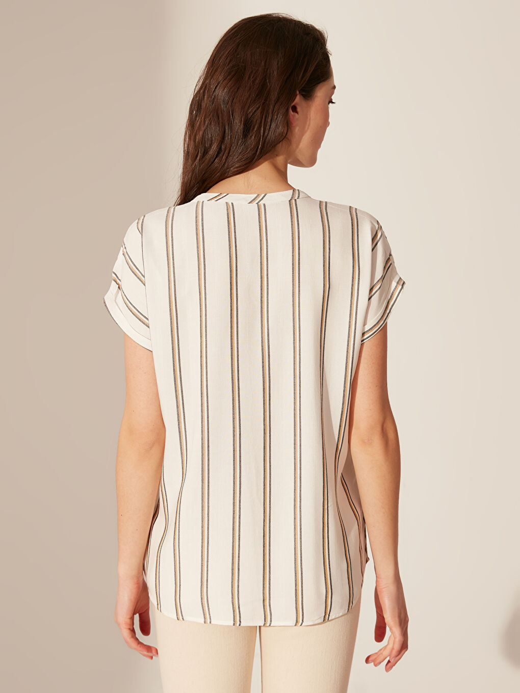 Женщины Бежевый Рубашка-2