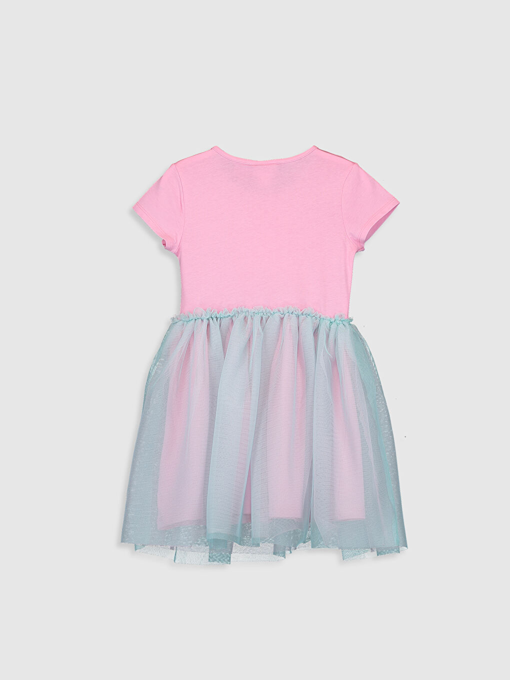 Rochie de Bumbac cu Imprimeu Sirenă pentru Fete-1