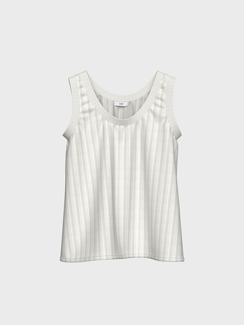 LCW Vision U-Neck Standard Fit Sleeveless Combed Cotton Women's Straight Flexible Singlet -0SD014Z8-EEW