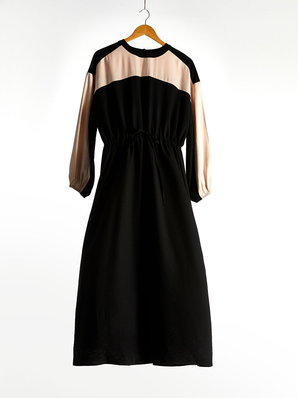 Siyah Uzun Kollu Kadın Elbise-1