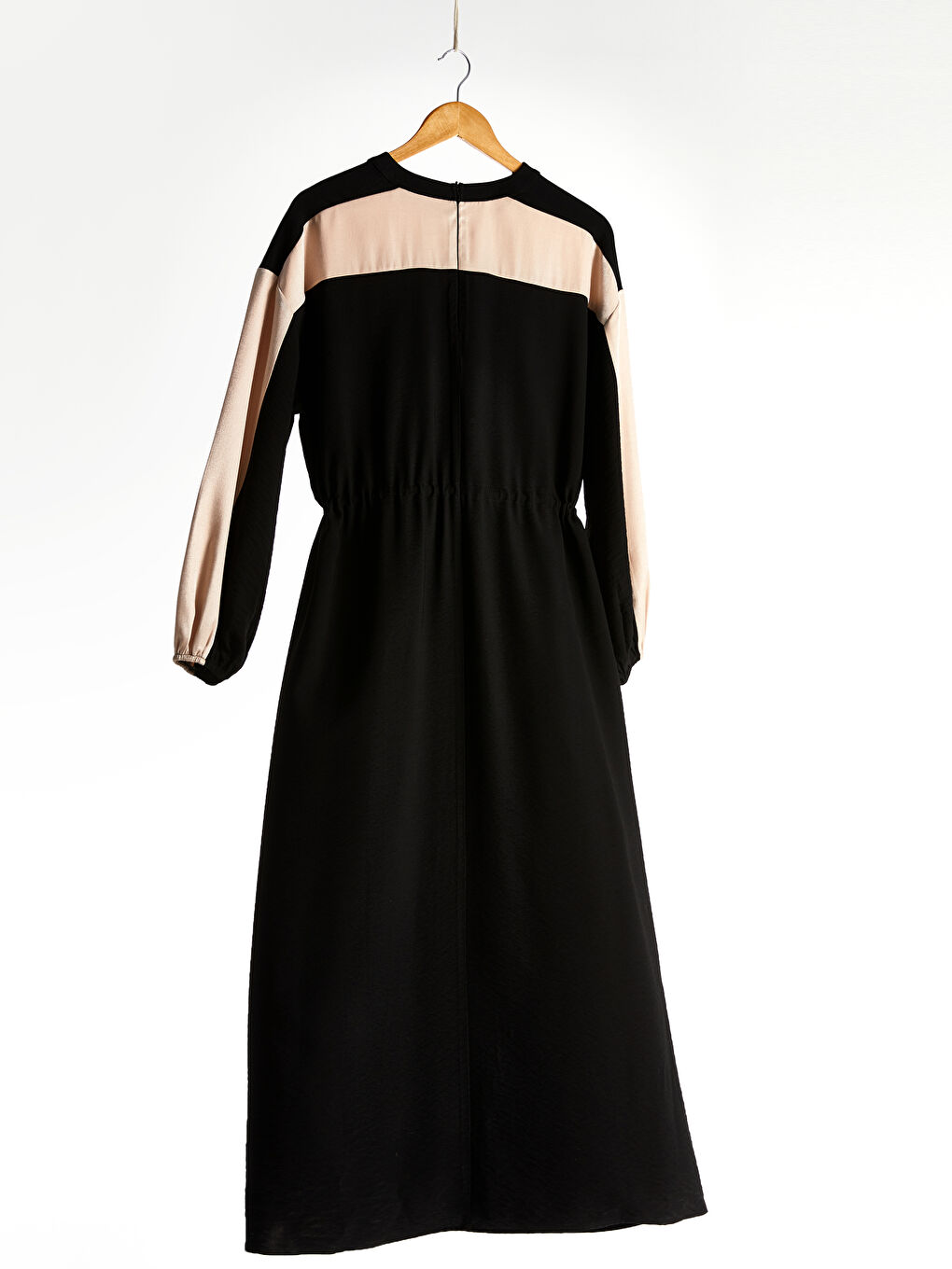 Siyah Uzun Kollu Kadın Elbise-3