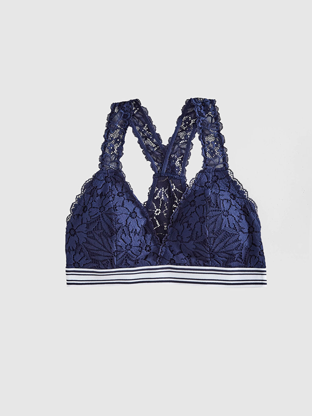 Mor Balensiz Dolgusuz Dantelli Bralet