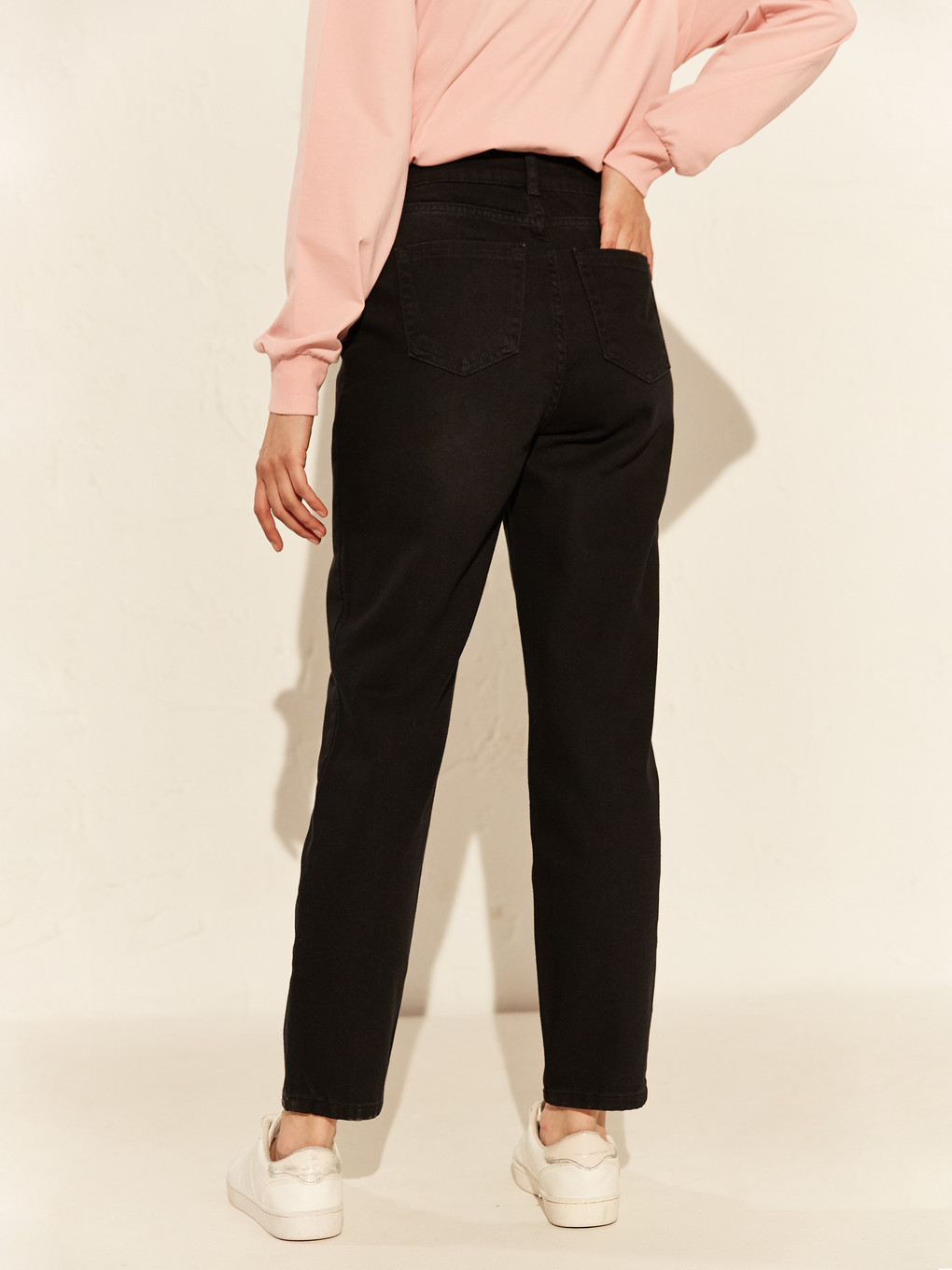 Siyah Skinny Fit Kadın Jean Pantolon Pantolon-4