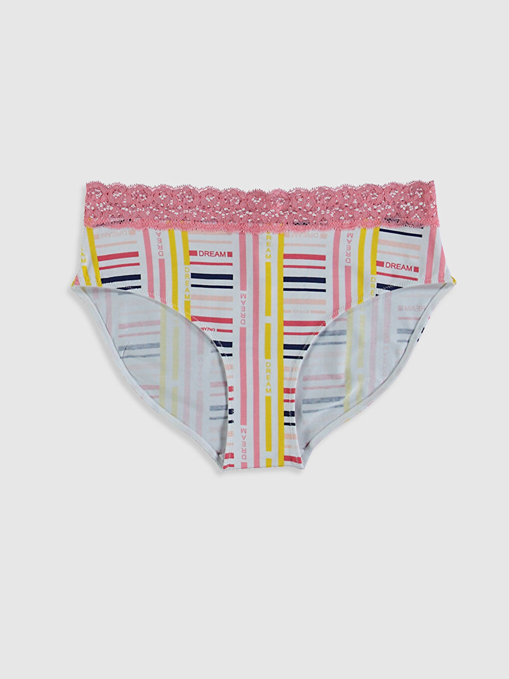 Lace Detailed Figured Hipster Briefs