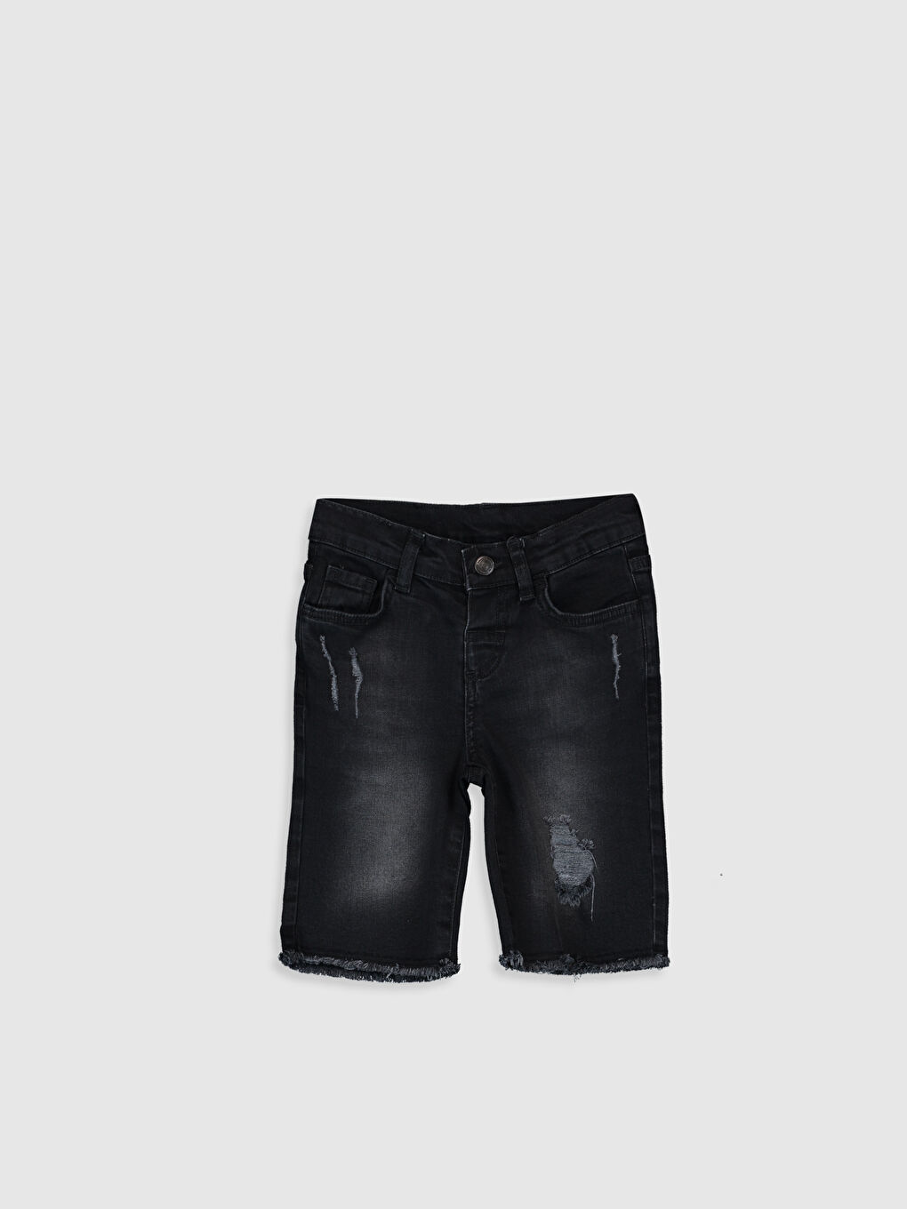 Siyah Erkek Çocuk Jean Şort