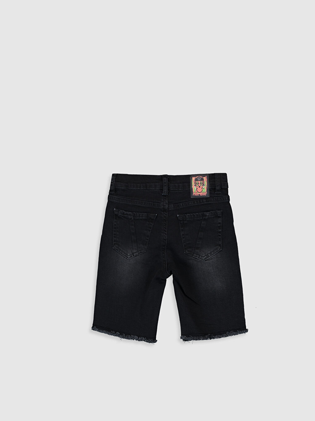 Siyah Erkek Çocuk Jean Şort-1