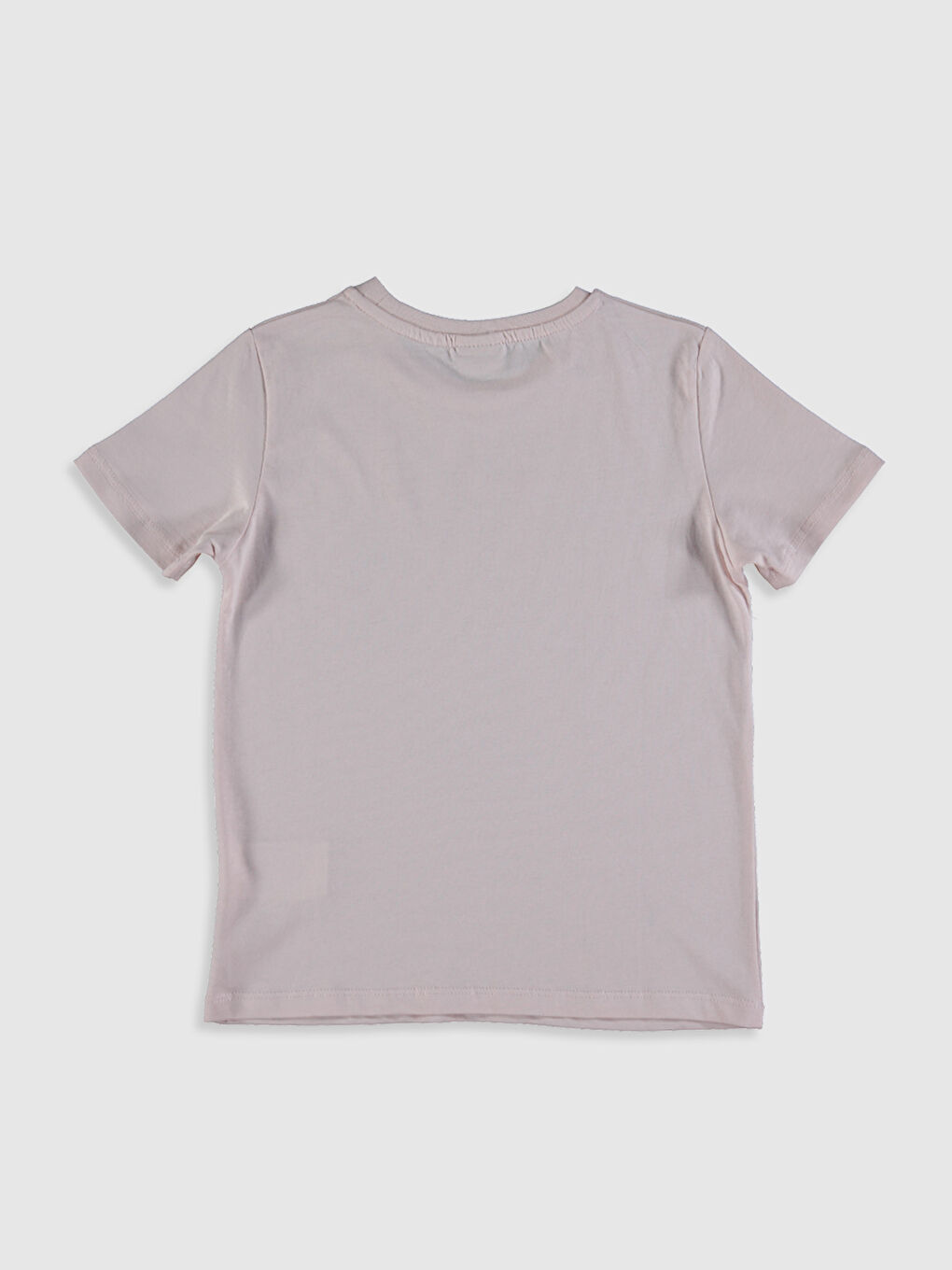 Pembe Bisiklet Yaka Kısa Kollu Erkek Çocuk Tişört-1